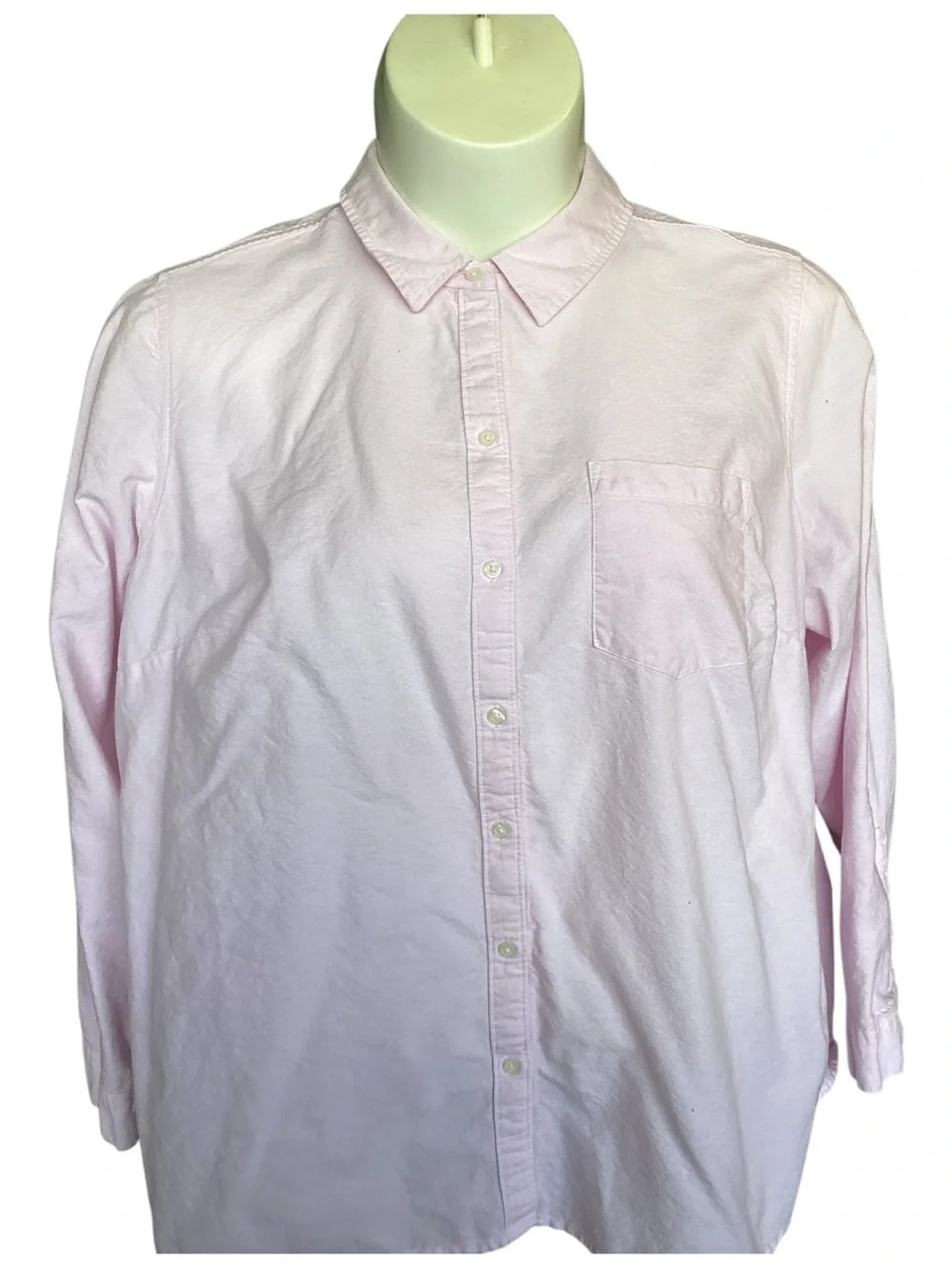 croft & barrow Plus Size 2X Pink Button-Down Shirt 100% Cotton’s - Picture 4 of 10